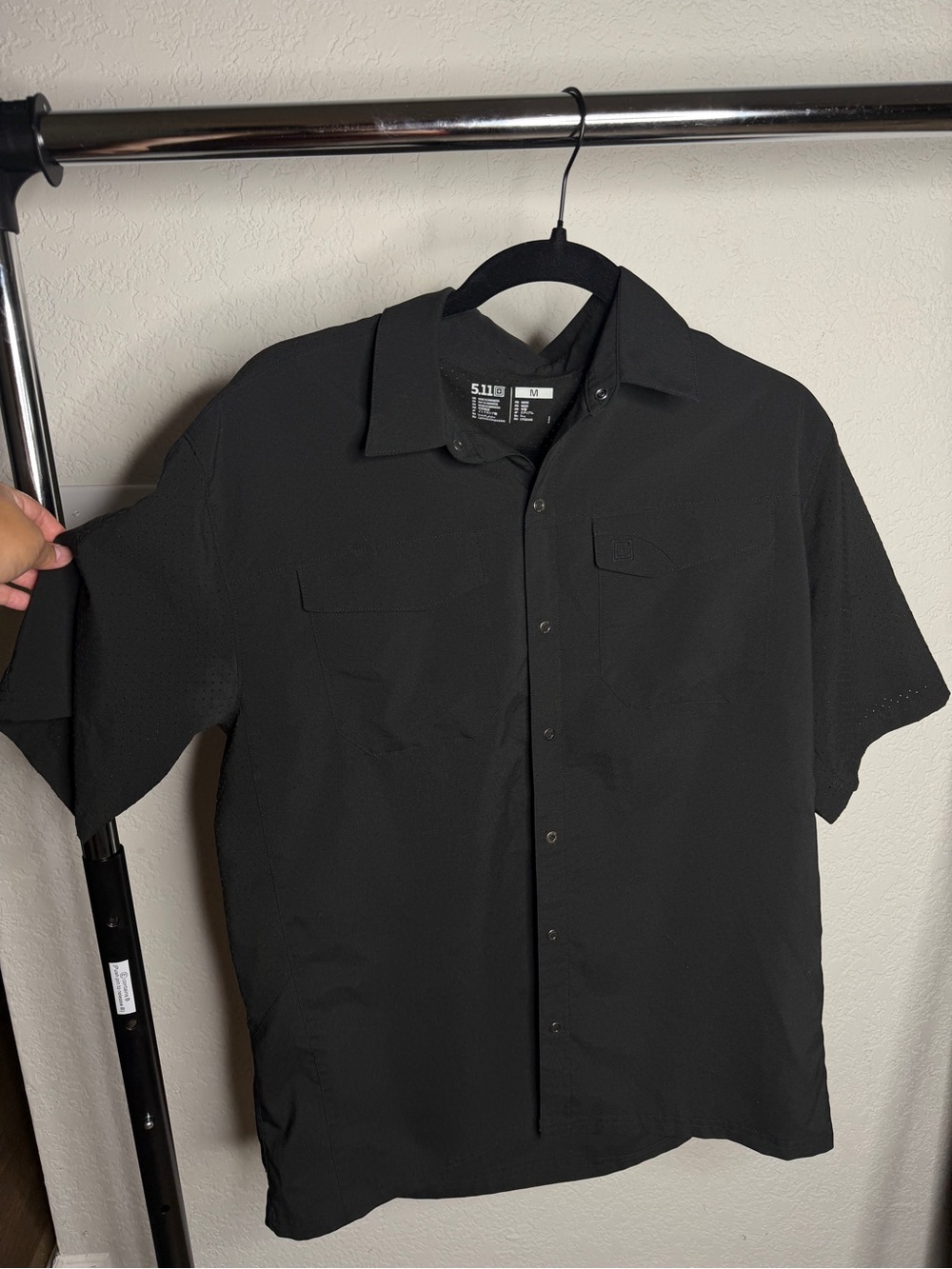 5.11 Tactical Men's Black Short-Sleeve Button Down Work Shirt